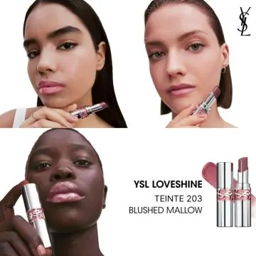 Loveshine Rouge à Lèvres Brillant & Soin 203 Blushed Mallow - Yves Saint Laurent - Maquillage - Visuel 4