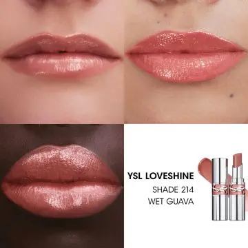 YSL Loveshine Rouge à Lèvres 214 Wet Guava - Yves Saint Laurent - Maquillage - Visuel 2