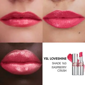 YSL Loveshine Rouge à Lèvres 163 Raspberry Crush - Yves Saint Laurent - Maquillage - Visuel 2