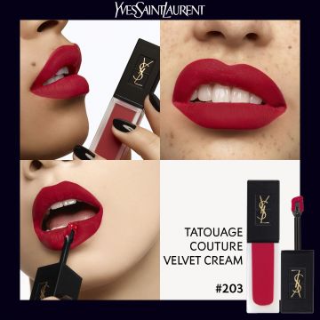 Tatouage Couture Velvet Cream Rouge à Lèvres N°203 Rose Dissident - Yves Saint Laurent - Maquillage - Visuel 2