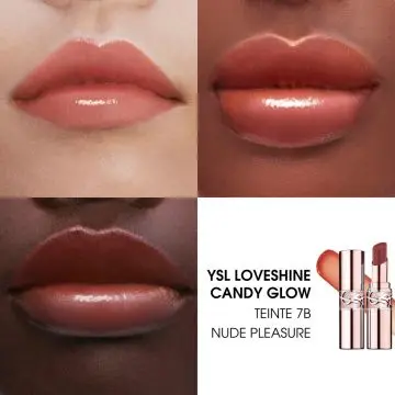YSL Loveshine Candy Glow Baume à Lèvres 7B Nude Pleasure - Yves Saint Laurent - Maquillage - Visuel 4