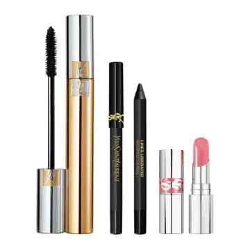 Coffret Mascara Volume Effet Faux Cils Mascara, Crayon Yeux & Rouge à Lèvres 