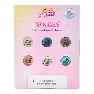 Coffret Bestsellers 6 Mélanges de Paillettes, Pinceau & Baume Applicateur 6 x 5ml - Si si la paillette - Maquillage - Visuel 1