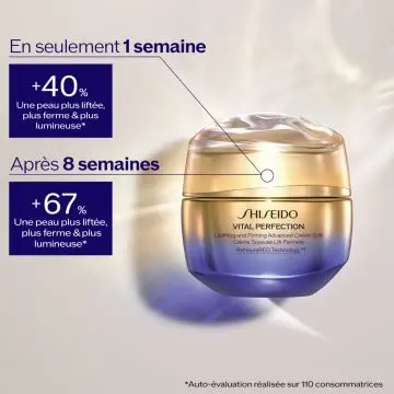 Vital Perfection Recharge Crème Soyeuse Lift Fermeté 50ml - Shiseido - Soin - Visuel 3 Vital Perfection Recharge Crème Soyeuse Lift Fermeté 50ml - Shiseido - Soin - Visuel 3