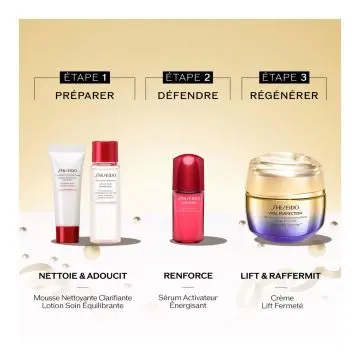 Coffret Vital Perfection Crème et Sérum Anti-Âge, Mousse Nettoyante & Lotion  - Shiseido - Soin - Visuel 3 Coffret Vital Perfection Crème et Sérum Anti-Âge, Mousse Nettoyante & Lotion  - Shiseido - Soin - Visuel 3
