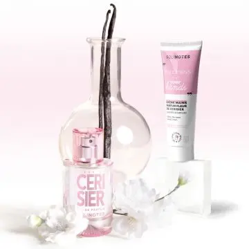 Pochon Fleur de Cerisier Eau de Parfum 50ml & Crème Mains  - Solinotes - Parfum - Visuel 3