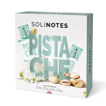 Coffret Duo Pistache Eau de Parfum 50ml & Format Voyage  - Solinotes - Parfum - Visuel 1
