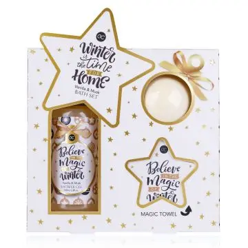 Coffret Winter Magic   Gel Douche, Boule Effervescente & Serviette Magique  - Tentation - Soin - Visuel 1