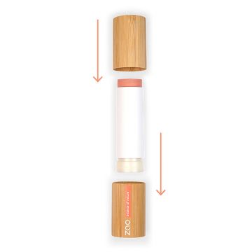 Blush Stick Bio, vegan et rechargeable Corail irisé - Zao Makeup - Maquillage - Visuel 2