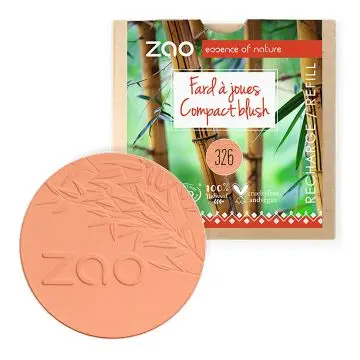 Recharge Fard à Joues Bio, vegan et rechargeable Eclat naturel - Zao Makeup - Maquillage - Visuel 1