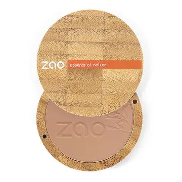 Poudre Compacte Bio, vegan et rechargeable Chocolat au lait - Zao Makeup - Maquillage - Visuel 1