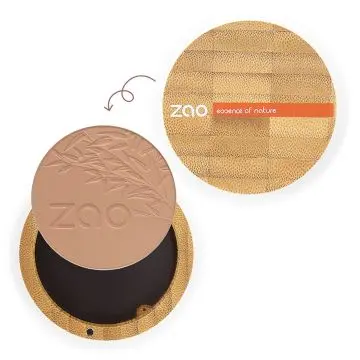 Poudre Compacte Bio, vegan et rechargeable Chocolat au lait - Zao Makeup - Maquillage - Visuel 2