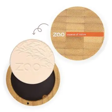 Poudre Compacte Bio, vegan et rechargeable Porcelaine - Zao Makeup - Maquillage - Visuel 2