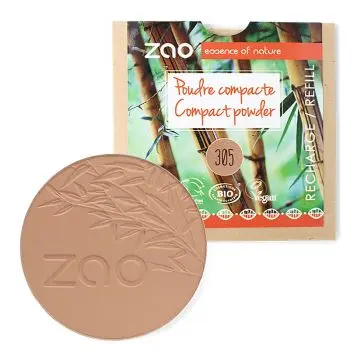Recharge Poudre Compacte Bio, vegan et rechargeable Chocolat au lait - Zao Makeup - Maquillage - Visuel 1 Recharge Poudre Compacte Bio, vegan et rechargeable Chocolat au lait - Zao Makeup - Maquillage - Visuel 1