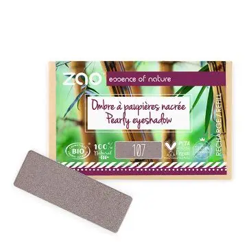 Recharge Ombre à Paupières Rectangle Nacrée Bio, Vegan & Rechargeable Brun gris - Zao Makeup - Maquillage - Visuel 1
