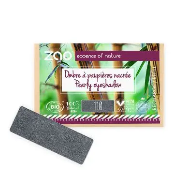 Recharge Ombre à Paupières Rectangle Nacrée Bio, Vegan & Rechargeable Gris métal - Zao Makeup - Maquillage - Visuel 1 Recharge Ombre à Paupières Rectangle Nacrée Bio, Vegan & Rechargeable Gris métal - Zao Makeup - Maquillage - Visuel 1