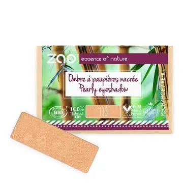 Recharge Ombre à Paupières Rectangle Nacrée Bio, Vegan & Rechargeable Or cuivré - Zao Makeup - Maquillage - Visuel 1