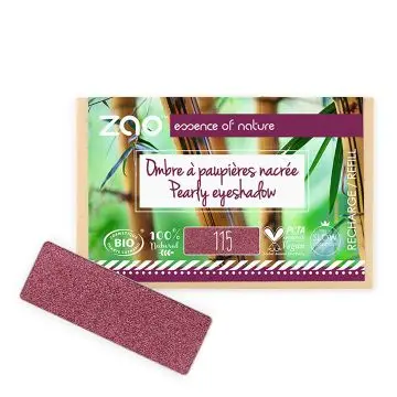 Recharge Ombre à Paupières Rectangle Nacrée Bio, Vegan & Rechargeable Rubis - Zao Makeup - Maquillage - Visuel 1