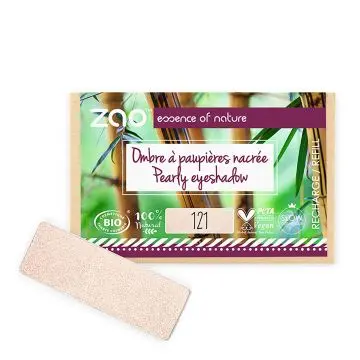 Recharge Ombre à Paupières Rectangle Nacrée Bio, Vegan & Rechargeable Ivoire nacrée - Zao Makeup - Maquillage - Visuel 1