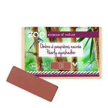 Recharge Ombre à Paupières Rectangle Nacrée Bio, Vegan & Rechargeable Terre de Sienne - Zao Makeup - Maquillage - Visuel 1