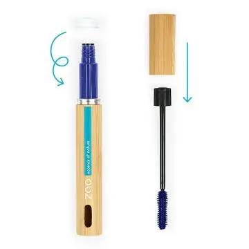 Mascara Velours Bio, vegan et rechargeable Bleu Electrique - Zao Makeup - Maquillage - Visuel 2 Mascara Velours Bio, vegan et rechargeable Bleu Electrique - Zao Makeup - Maquillage - Visuel 2