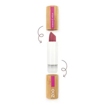 Rouge à lèvres Classic Bio, vegan et rechargeable Rose nude - Zao Makeup - Maquillage - Visuel 2