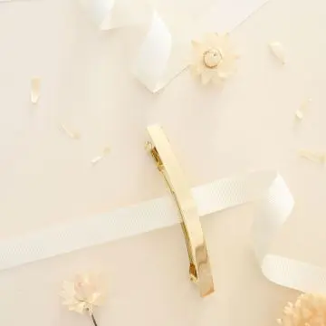 Barrette  Barrette plate doré Pic Chignon métal  - Bachca - Accessoire - Visuel 2 Barrette  Barrette plate doré Pic Chignon métal  - Bachca - Accessoire - Visuel 2