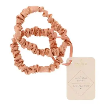 Chouchous Soie Rose Dragée 2 Chouchous pour cheveux  - Bachca - Accessoire - Visuel 1 Chouchous Soie Rose Dragée 2 Chouchous pour cheveux  - Bachca - Accessoire - Visuel 1