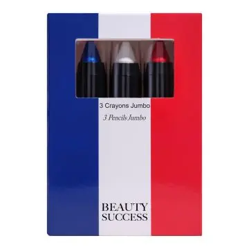 Kit 3 Crayons Jumbo Crayons Jumbo Bleu, Blanc, Rouge - Beauty Success - Maquillage - Visuel 2