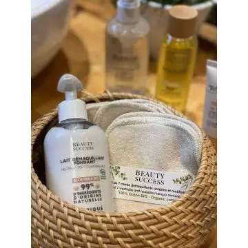 Carrés Démaquillants Réutilisables Coton Bio Kit de 7 