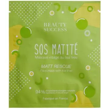 SOS Matité Masque Monodose Sachet 20 ml - Beauty Success - Soin - Visuel 1 SOS Matité Masque Monodose Sachet 20 ml - Beauty Success - Soin - Visuel 1