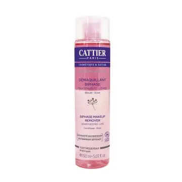 Démaquillant Biphase Yeux et Lèvres Démaquillant Biphase Flacon 150ml - Cattier - Soin - Visuel 1
