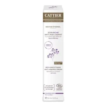 Nectar Éternel Soin riche Anti-Âge Lissant Flacon 50ml - Cattier - Soin - Visuel 1