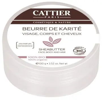 Beurre de Karité 100% BIO Beurre de Karité Pot 100g - Cattier - Soin - Visuel 1