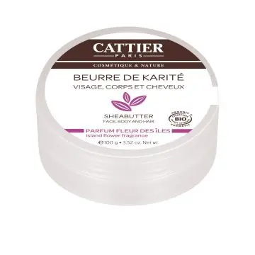 Beurre de Karité Parfum Fleur des Iles Beurre de Karité Pot 100g - Cattier - Soin - Visuel 1