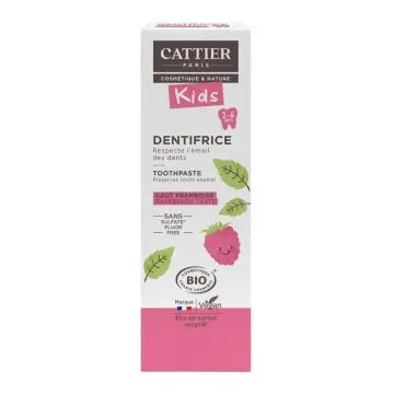Dentifrice Kids 2-6 ans Framboise 50ml - Cattier - Soin - Visuel 1