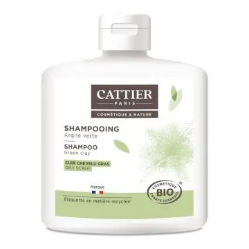 Shampooing Cuir Chevelu Gras Argile Verte 250ml - Cattier - Soin - Visuel 1
