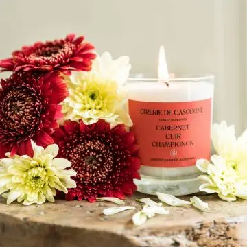 Bougie parfumée Cabernet - cuir -champignon Bougie parfumée 180gr  - Cirerie de Gascogne - Accessoire - Visuel 3