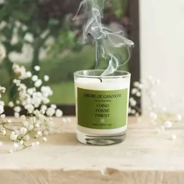 Bougie parfumée Coing - poivre -piment Bougie parfumée 180gr - brûle 40 heures environ - Cirerie de Gascogne - Accessoire - Visuel 3