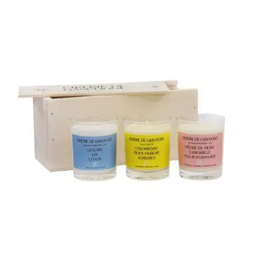 Coffret bois collection Printemps Eté 3 bougies 80grammes 3 bougies de 80 grammes  - Cirerie de Gascogne - Accessoire - Visuel 2