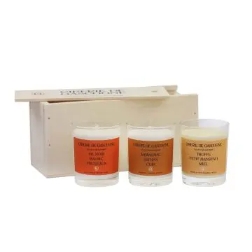 Coffret bois collection Automne 3 bougies 80 grammes 3 bougies de 80 grammes  - Cirerie de Gascogne - Accessoire - Visuel 2