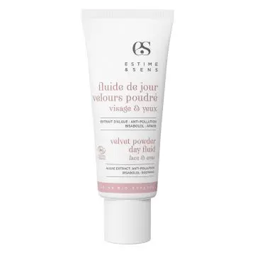 Confort & apaisement  Fluide de jour velours poudré visage & yeux Tube 40ml - Estime & Sens - Soin - Visuel 1