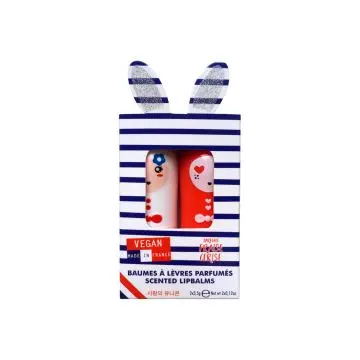 DUO PARIS Coffret Baumes à Lèvres Fraise Cerise Baumes à lèvres Stick 3,5 g x2 - inuwet - Soin - Visuel 1