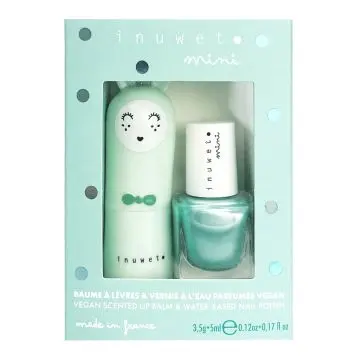 Coffret Duo Kids Aqua Baume à Lèvres & Vernis Turquoise  - Inuwet - Soin - Visuel 1 Coffret Duo Kids Aqua Baume à Lèvres & Vernis Turquoise  - Inuwet - Soin - Visuel 1