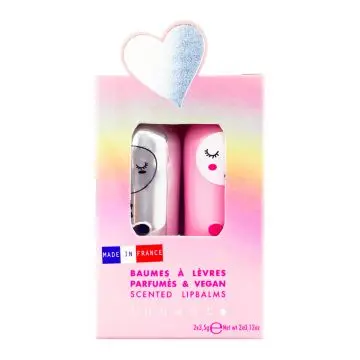 Coffret Duo Chloé 2 Baumes à Lèvres Fraise & Coconut - Inuwet - Soin - Visuel 1 Coffret Duo Chloé 2 Baumes à Lèvres Fraise & Coconut - Inuwet - Soin - Visuel 1