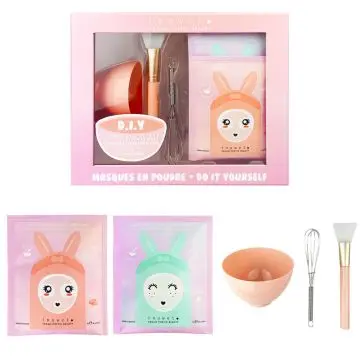 Coffret DIY  Masques en Poudre Peel-Off & Accessoires 2x15g - Inuwet - Soin - Visuel 3