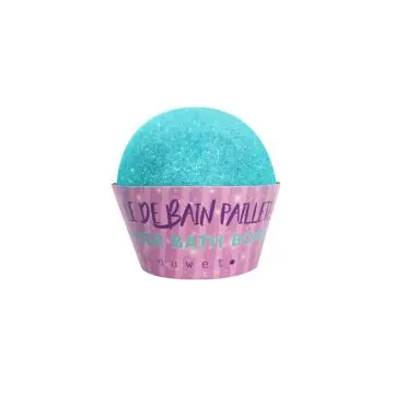 Bombe de Bain Pailletée Cassis Bombe de bain pailletée 120 gr - inuwet - Soin - Visuel 1