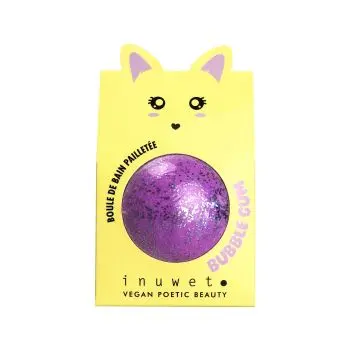 Bombe de bain Pailletée - Violet - Bubble Gum 120g - inuwet - Soin - Visuel 1 Bombe de bain Pailletée - Violet - Bubble Gum 120g - inuwet - Soin - Visuel 1