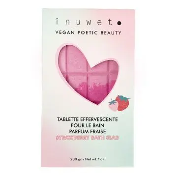 Tablette de Bain Effervescente Fraise 200g - inuwet - Soin - Visuel 1