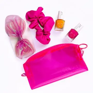 Trousse Fluo Rose Vernis à l'Eau pour Enfants & Accessoires Cheveux  - Inuwet - Accessoire - Visuel 2